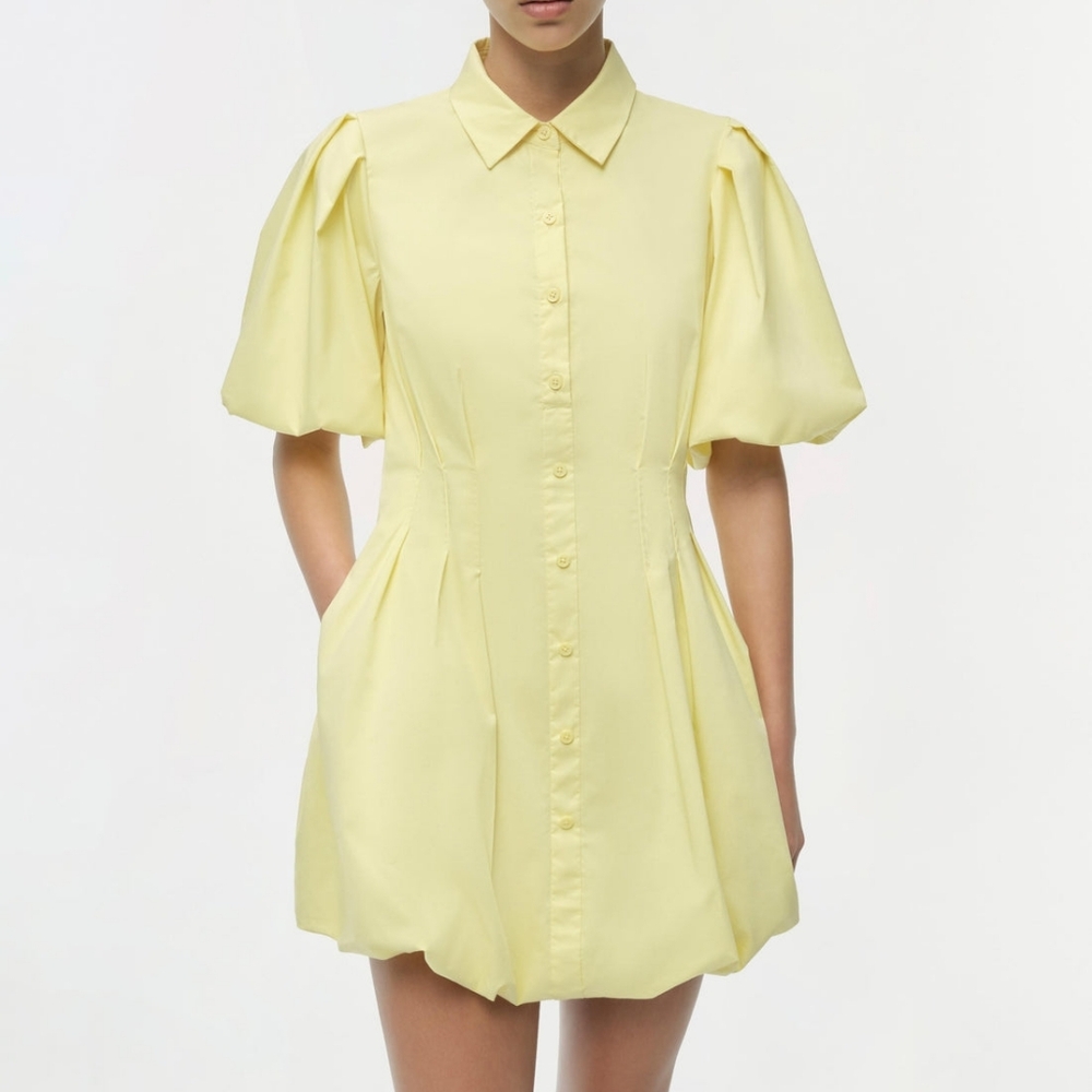 SIMKHAI Cleo Cotton Mini Dress - Picture 2 of 11